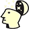 icon of an open skull with ideas coming in